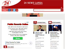 Tablet Screenshot of 24newslanka.com